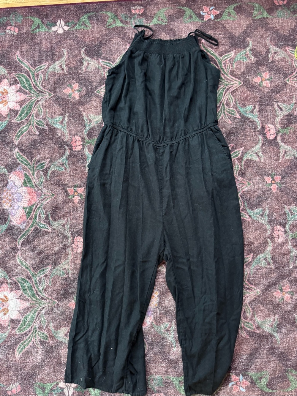 Old Navy Black Spaghetti Strap Pant Jumpsuit - XL